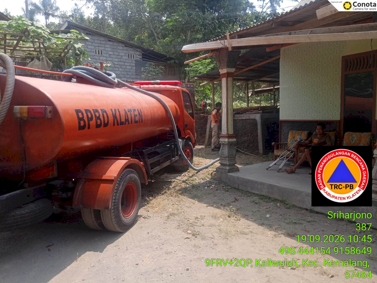 Infografis Droping Air Bersih 19 September 2026 - BPBD Kabupaten Klaten