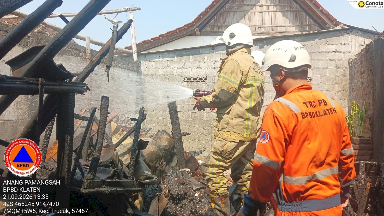 Diduga Akibat Kebocoran Pada Selang Gas Saat Kegiatan Memasak, Kebakaran Rumah Terjadi di Desa Palar Kecamatan Trucuk