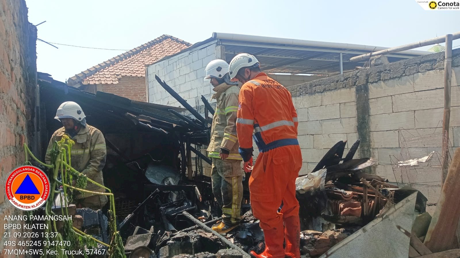 Diduga Akibat Kebocoran Pada Selang Gas Saat Kegiatan Memasak, Kebakaran Rumah Terjadi di Desa Palar Kecamatan Trucuk