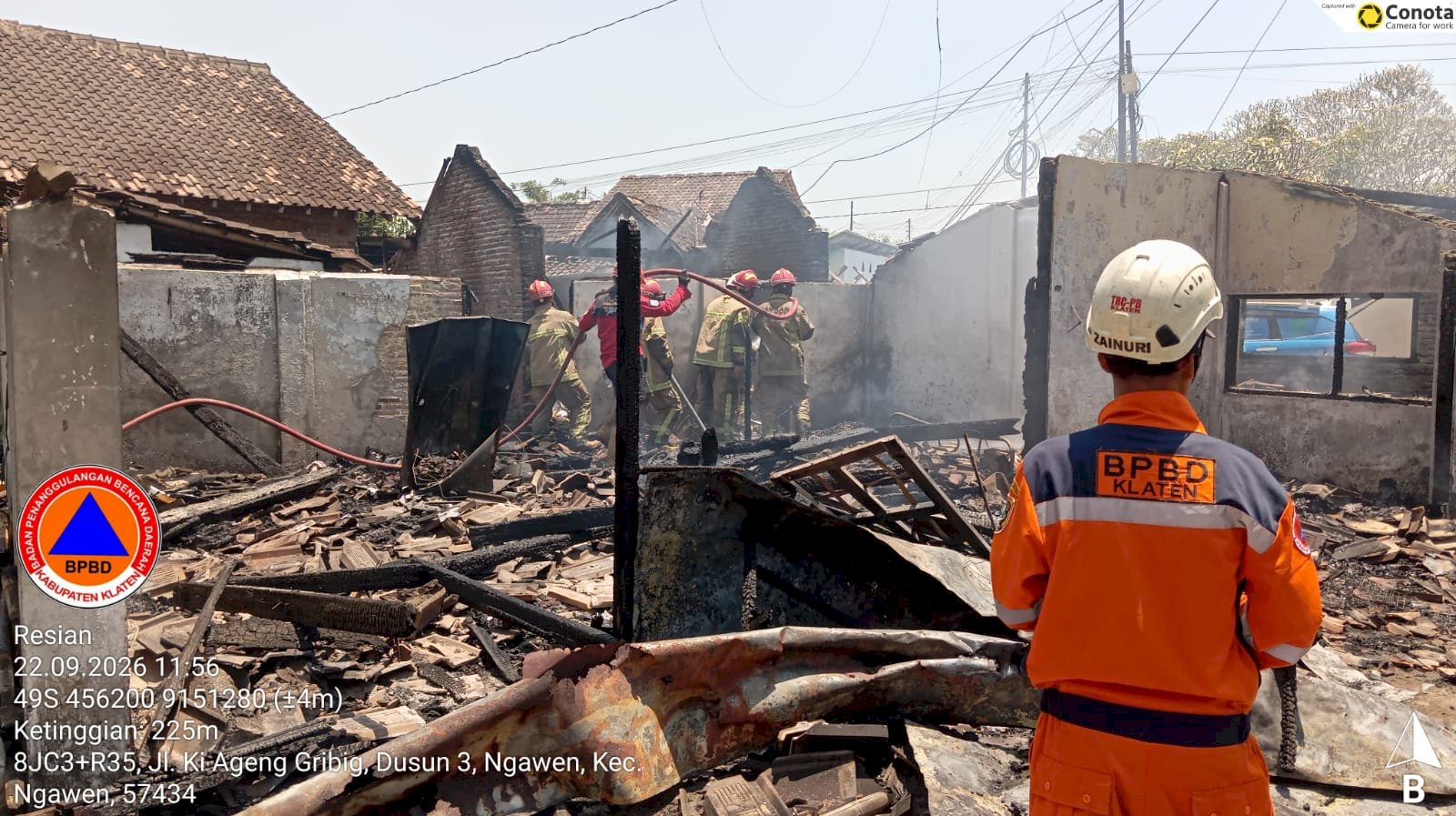 Kebakaran Rumah di Desa Jebugan, Kecamatan Klaten Utara