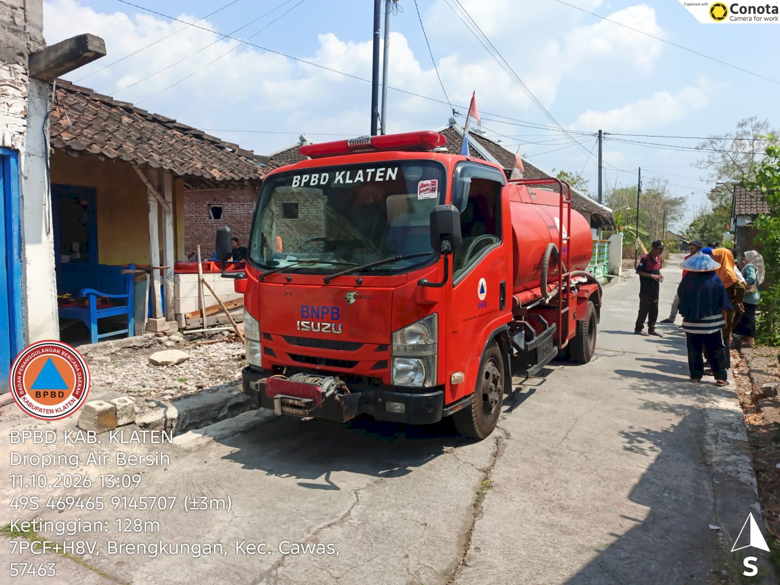 Infografis Droping Air Bersih 11 Oktober 2026 - BPBD Kabupaten Klaten
