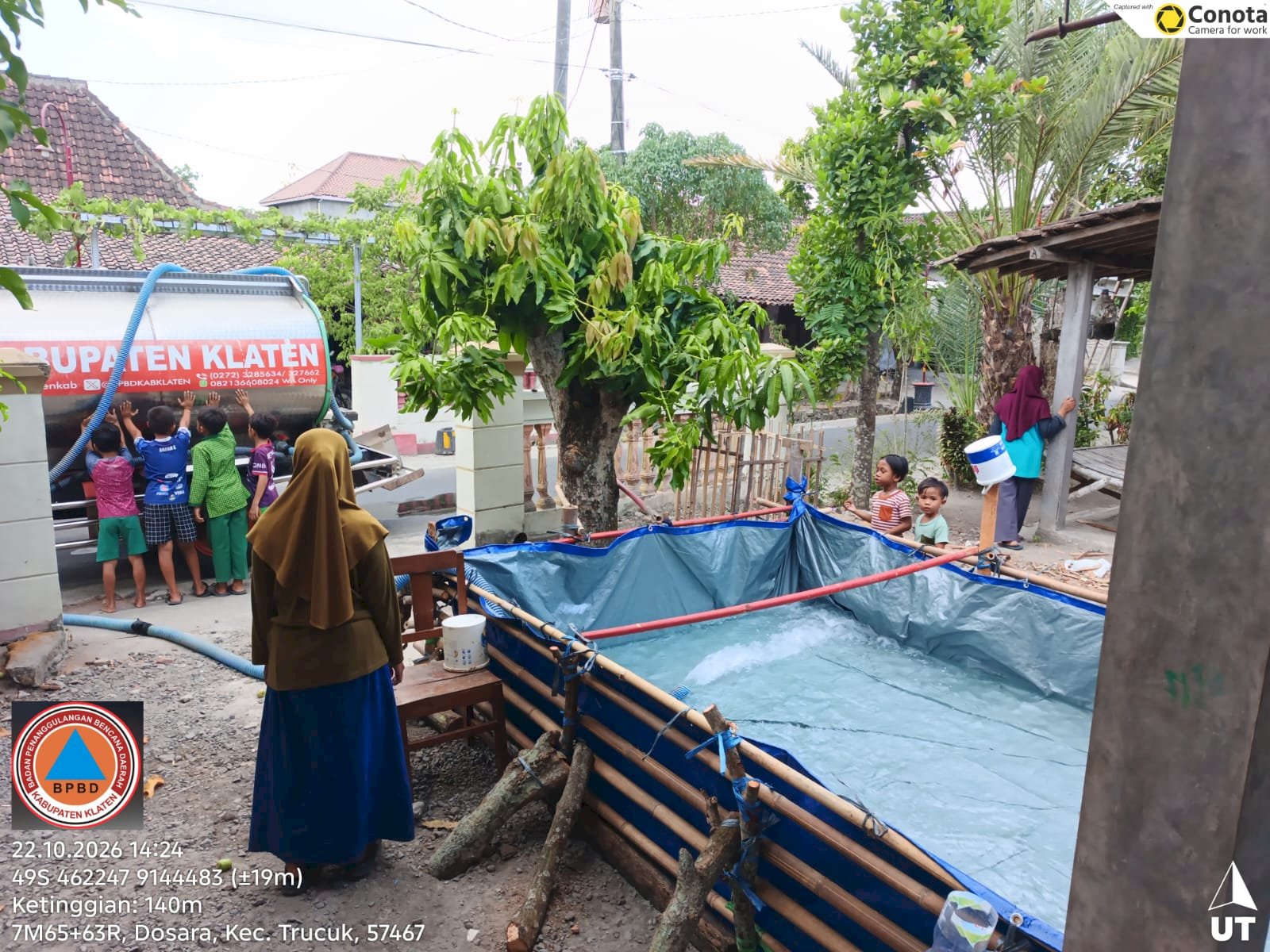 Infografis Droping Air Bersih 22 Oktober 2026 - BPBD Kabupaten Klaten