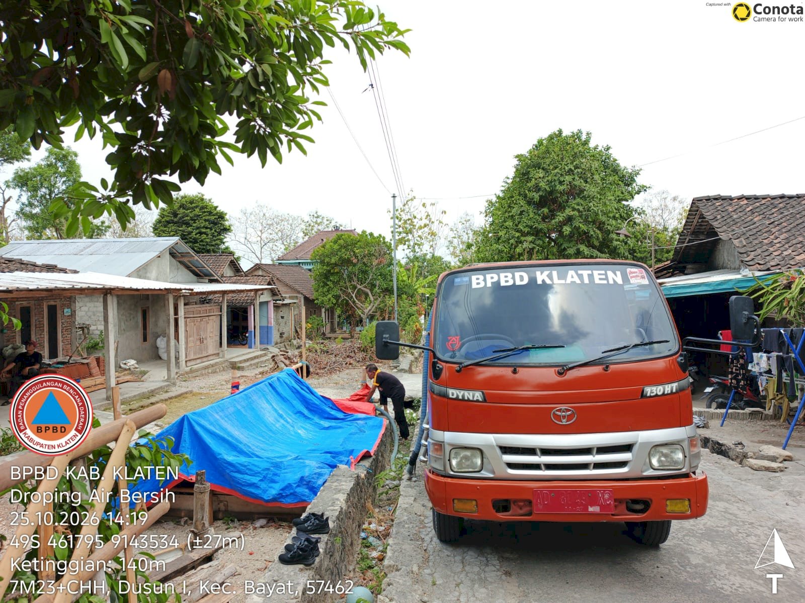 Infografis Droping Air bersih 25 Oktober 2026 - BPBD Kabupaten Klaten 